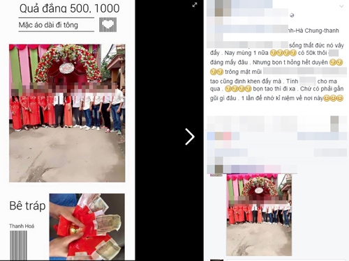 be trap cuoi nhan qua dang tien li xi 500 -1.000 dong ngay ngay mung 1 - 1