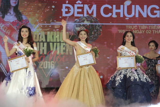 3 gương mặt xuất sắc nhất Imiss 2016 trong giây phút đăng quang.