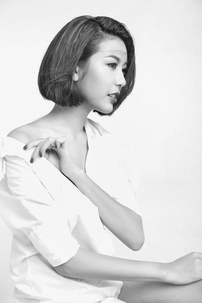 A hau Thuy Van la lam voi mai toc ngan hinh anh 7