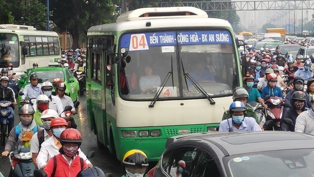 kẹt xe, sài gòn,