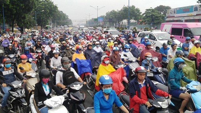 kẹt xe, sài gòn,