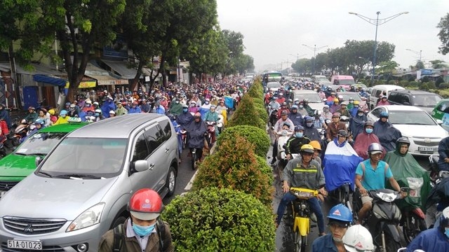 kẹt xe, sài gòn,