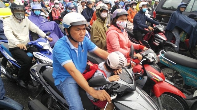kẹt xe, sài gòn,