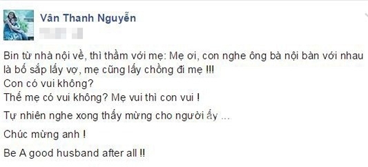  Lời chia sẻ của MC trên trang cá nhân 