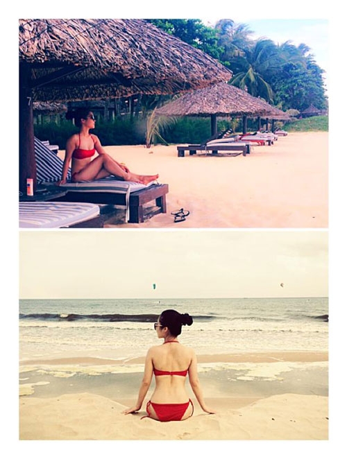 het mot khong noi y, huong tram lai khoe dang nuot voi bikini hinh anh 5