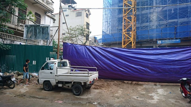  Công trình xảy ra vụ tai nạn lao động. (Ảnh: Nguyễn Dương) 