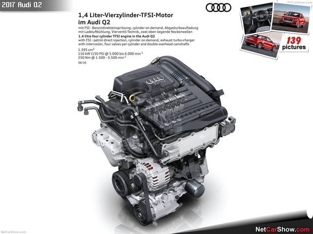 Trông khá giống với thiết kế của động cơ Audi Q2 1.4L TFSI. 