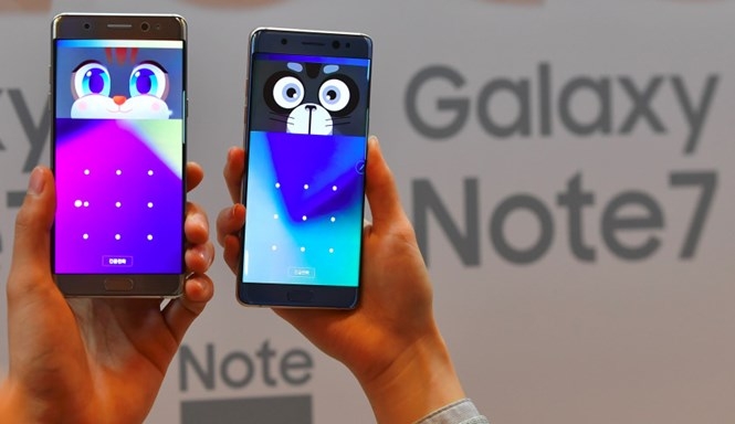Galaxy Note 7 đang được thu hồi toàn bộ /// Ảnh: AFP