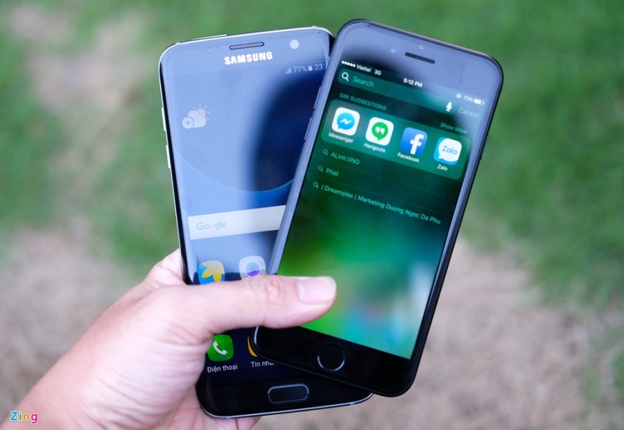 Phien ban mau den cua Galaxy S7 edge va iPhone 7 do dang hinh anh 9