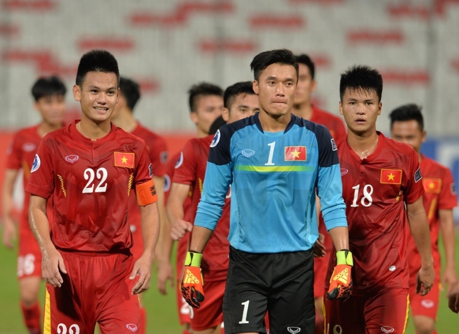 U19 Việt Nam quyết tâm đánh bại U19 Bahrain ở tứ kết giải U19 châu Á, qua đó giành vé tới World Cup U20 ở Hàn Quốc năm 2017. Ảnh: AFC. 