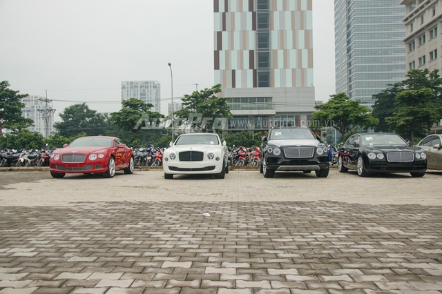  Trong đó, dàn xe siêu sang của hãng xe Bentley thu hút khá nhiều sự chú ý, bởi đây là một thương hiệu xe đình đám trên thế giới, cũng như việc, lần đầu tiên tham dự một triển lãm ô tô Việt Nam, khiến nhiều bạn trẻ khá háo hức trông đợi. 