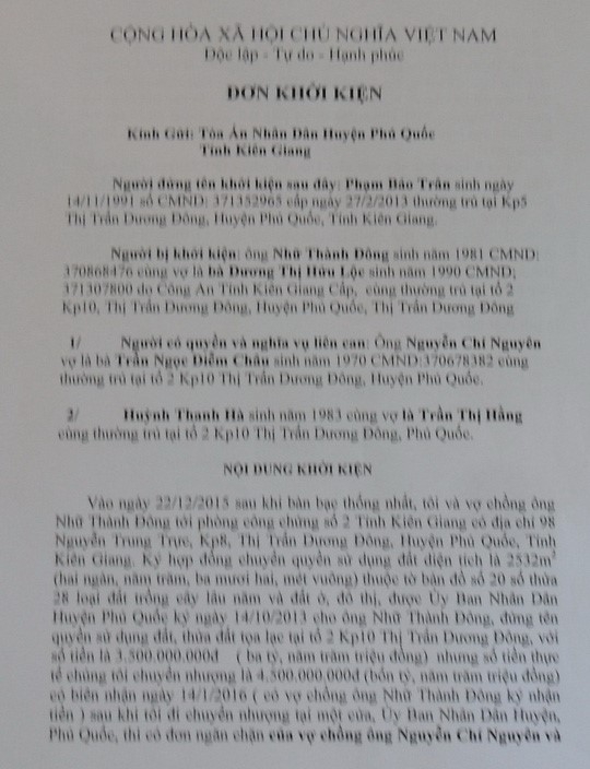 No dam dia, 2 lanh dao xa o Phu Quoc xin nghi viec hinh anh 1