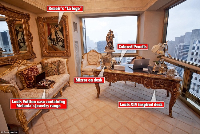 Không gian tuyệt đẹp bên trong căn penthouse dát vàng của tân Tổng thống Mỹ Donald Trump - Ảnh 5.