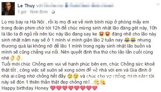 Vợ chồng Lê Thúy hạnh phúc 5