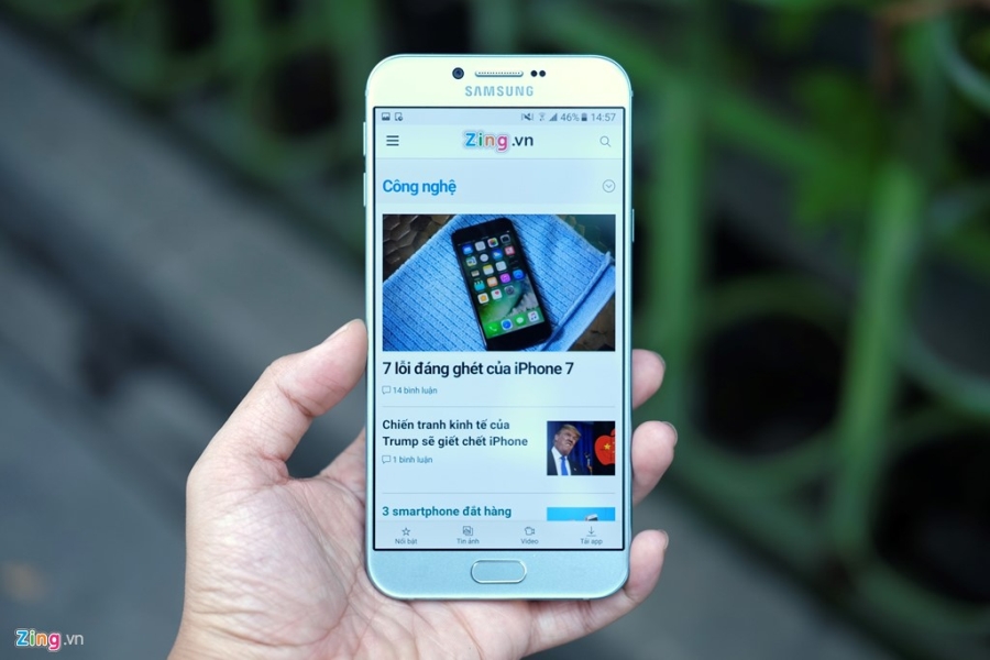 Galaxy A8 2016 xanh ngoc xach tay ve VN, gia 9 trieu dong hinh anh 12
