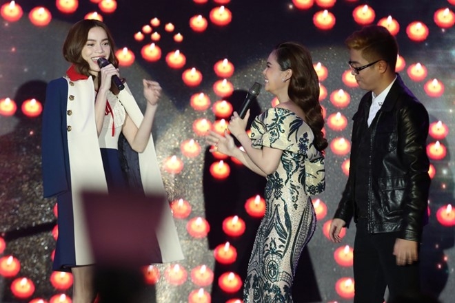 Ho Ngoc Ha dien hang hieu den xem dem nhac Giang Hong Ngoc hinh anh 2