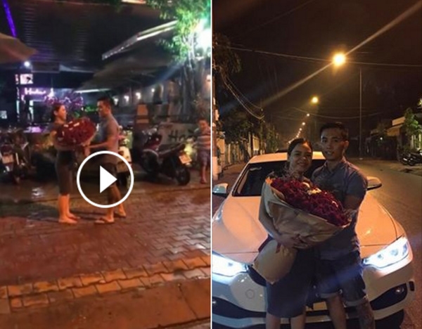 chồng mua BMW tặng vợ