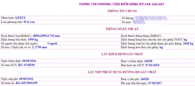Xôn xao hai chiếc Lexus tại Quảng Ninh dùng chung một biển tứ quý 6 - Ảnh 3.