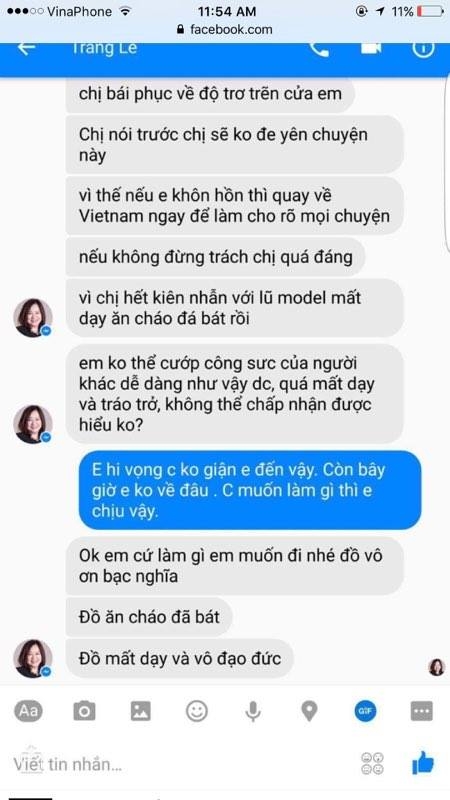 Lộ tin nhắn mẹ đẻ của VNTM đe dọa, công kích người mẫu là mất dạy và ăn cháo đá bát - Ảnh 2.