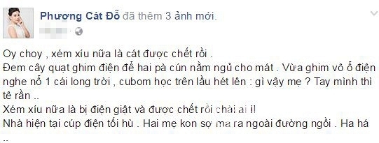 Cát Phượng bị điện giật 2
