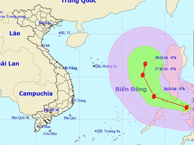 Mien Bac lanh tang cuong, bao vao gan Bien Dong hinh anh 2