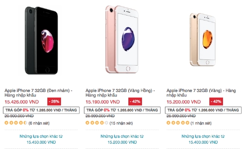 iPhone 7 được chào mời với mức giảm giá lên tới hơn 40%.