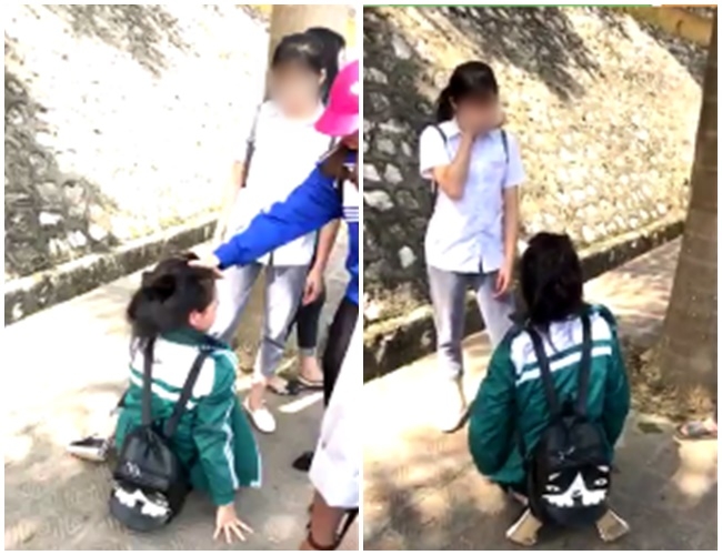 Yên Bái: Nhắn tin với người yêu của đàn chị, nữ sinh bị túm tóc rồi bắt quỳ gối xin lỗi - Ảnh 2.