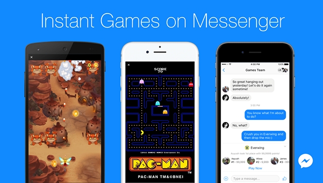 Nhiều người đã có thể thách thức bạn bè chơi game trên Facebook Messenger /// Ảnh: Facebook