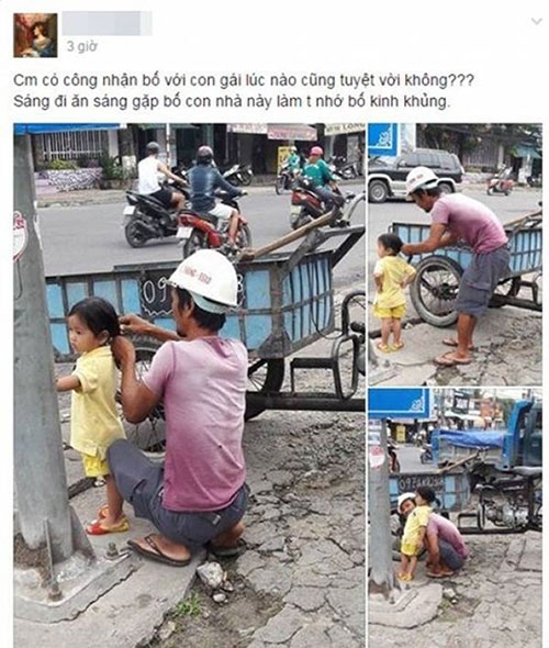 buc anh nguoi bo cong nhan buoc toc cho con gai khien cu dan mang “tan chay” - 2
