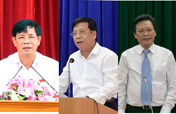 Từ trái sang, các ông Huỳnh Minh Chắc, Trần Lưu Hải, Nguyễn Duy Thăng.