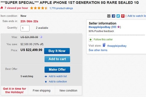iPhone phiên bản đầu tiên được rao bán với giá hơn 500 triệu đồng - ảnh 1