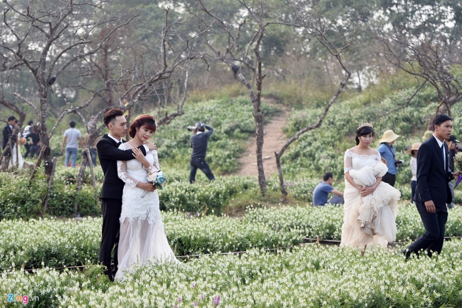 Khoanh khac hom hinh cua co dau, chu re trong mua cuoi hinh anh 2