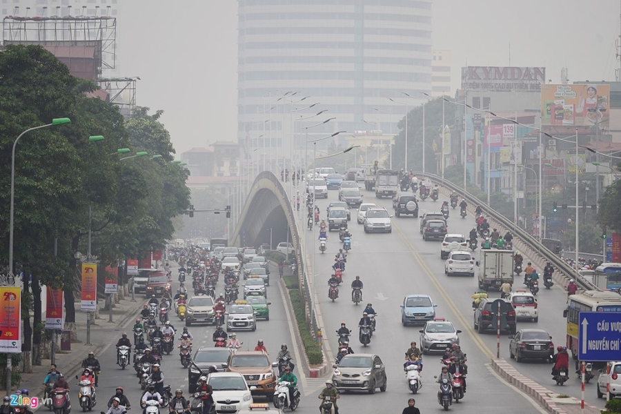 Suong mu bao phu Ha Noi hinh anh 8