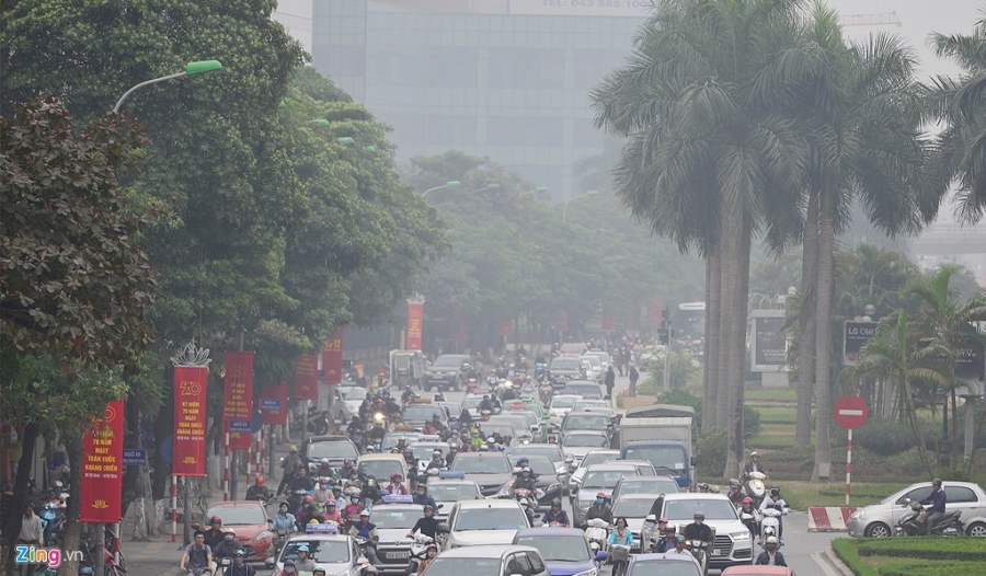 Suong mu bao phu Ha Noi hinh anh 14