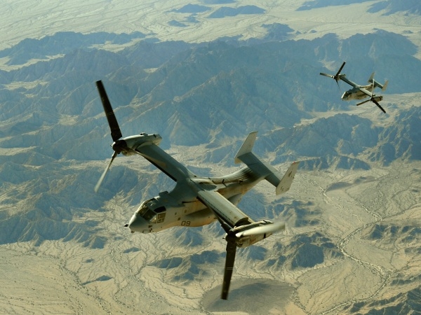 Máy bay cánh quạt nghiêng MV-22 của hải quân đánh bộ Mỹ