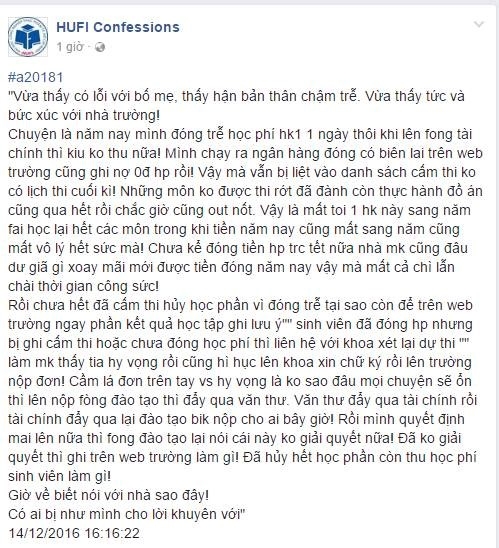 Hang tram sinh vien bi dinh chi thi vi chua dong hoc phi hinh anh 1