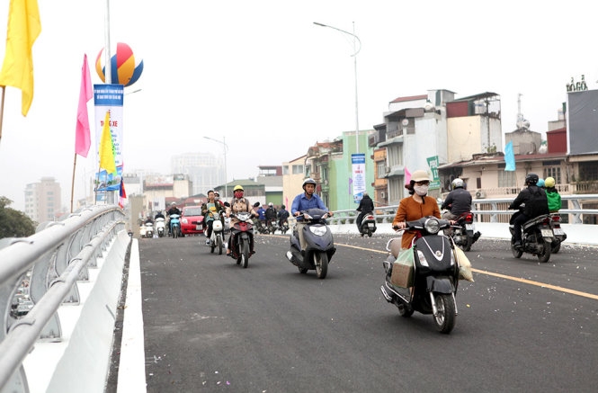 Hà Nội thông xe cầu vượt Ô Đông Mác - Nguyễn Khoái 
