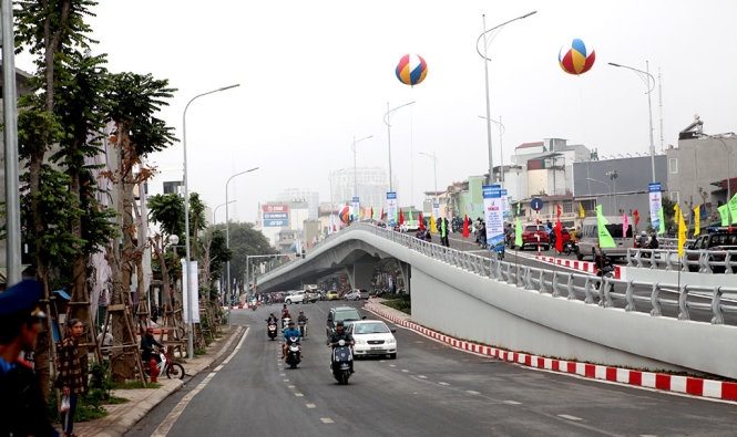 Hà Nội thông xe cầu vượt Ô Đông Mác - Nguyễn Khoái 