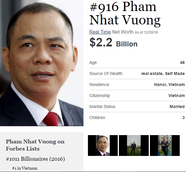 Ong Pham Nhat Vuong van la ty phu USD duy nhat cua Viet Nam hinh anh 1