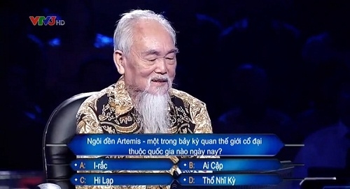 Cụ ông 78 tuổi kể chuyện tình yêu trên sóng ‘Ai là triệu phú'
