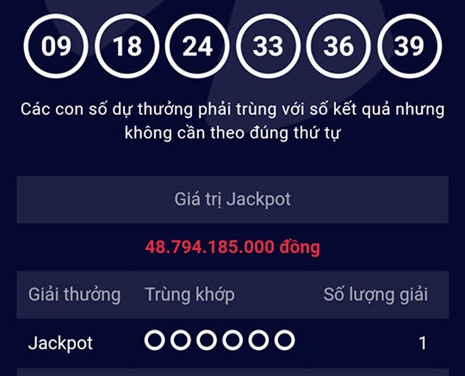  Gan 49 ty dong giai thuong Vietlott co chu ngay dau nam moi hinh anh 1