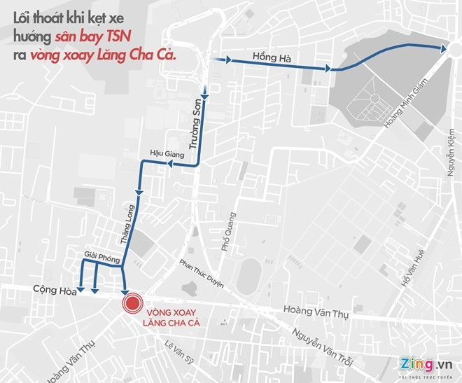 Loi thoat khoi 'ma tran' ket xe o san bay Tan Son Nhat hinh anh 1