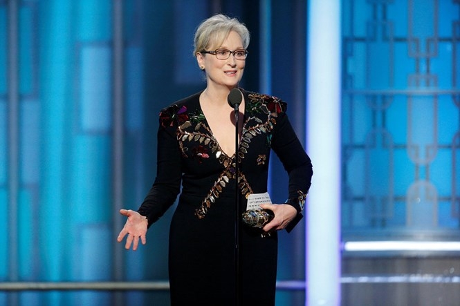 Nữ diễn viên gạo cội Meryl Streep đã có một bài phát biểu để đời tại lễ trao giải Quả cầu vàng lần thứ 74 /// Ảnh: Reuters