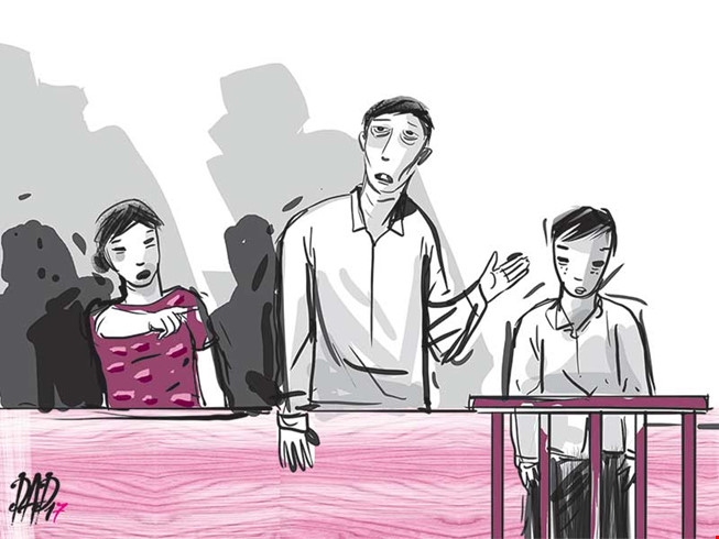 Kết quả hình ảnh cho Cha mẹ bị hại cãi nhau vì... xin tha cho bị cáo