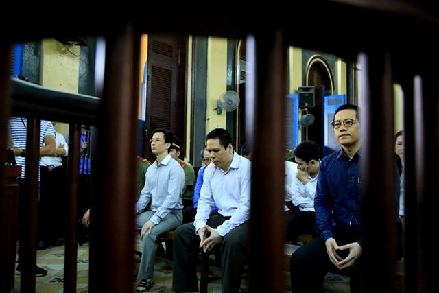 Bị cáo Phan Thành Mai và các bị cáo khác tại toà phúc thẩm.