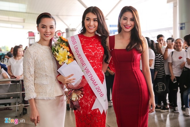 Pham Huong tien Le Hang len duong thi Miss Universe hinh anh 3