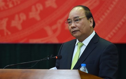 Thủ tướng Nguyễn Xuân Phúc phát biểu tại hội nghị.