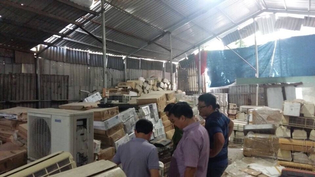 Toàn bộ số hàng lậu đã bị thu giữ (ảnh ANTV)