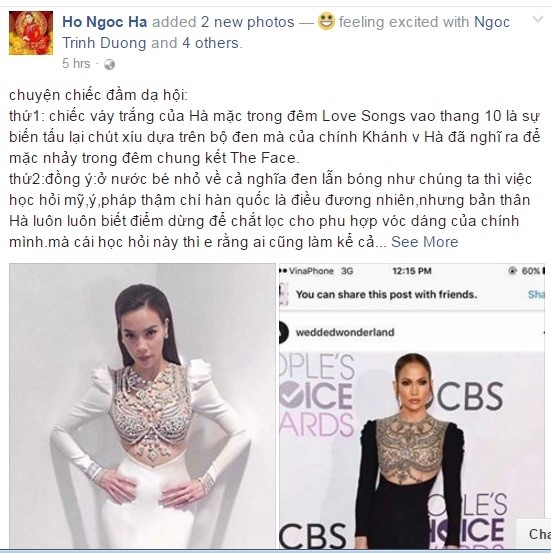 Ho Ngoc Ha len tieng ve chiec vay Jennifer Lopez da mac hinh anh 1
