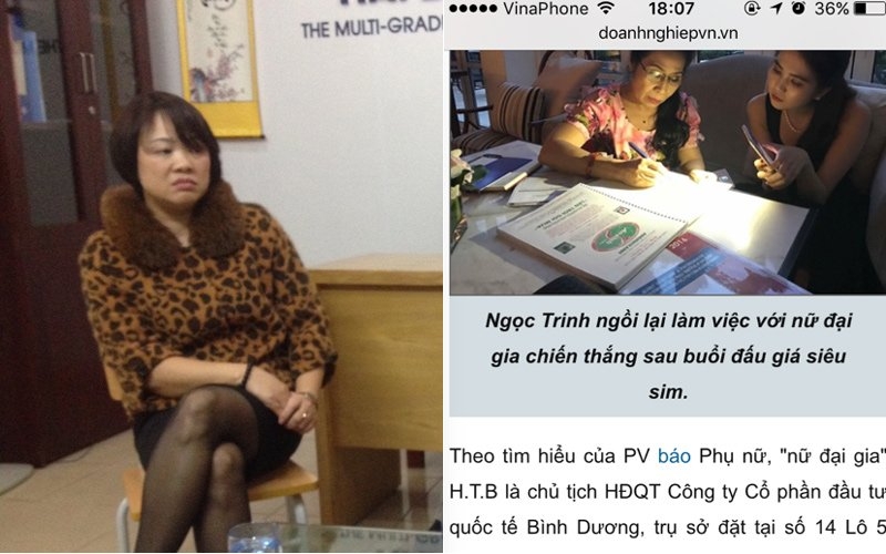 Nữ doanh nhân bị liên lụy vụ đấu giá siêu sim của Ngọc Trinh